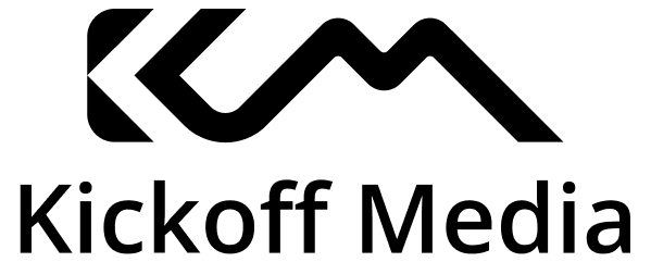 logo kickoff media black